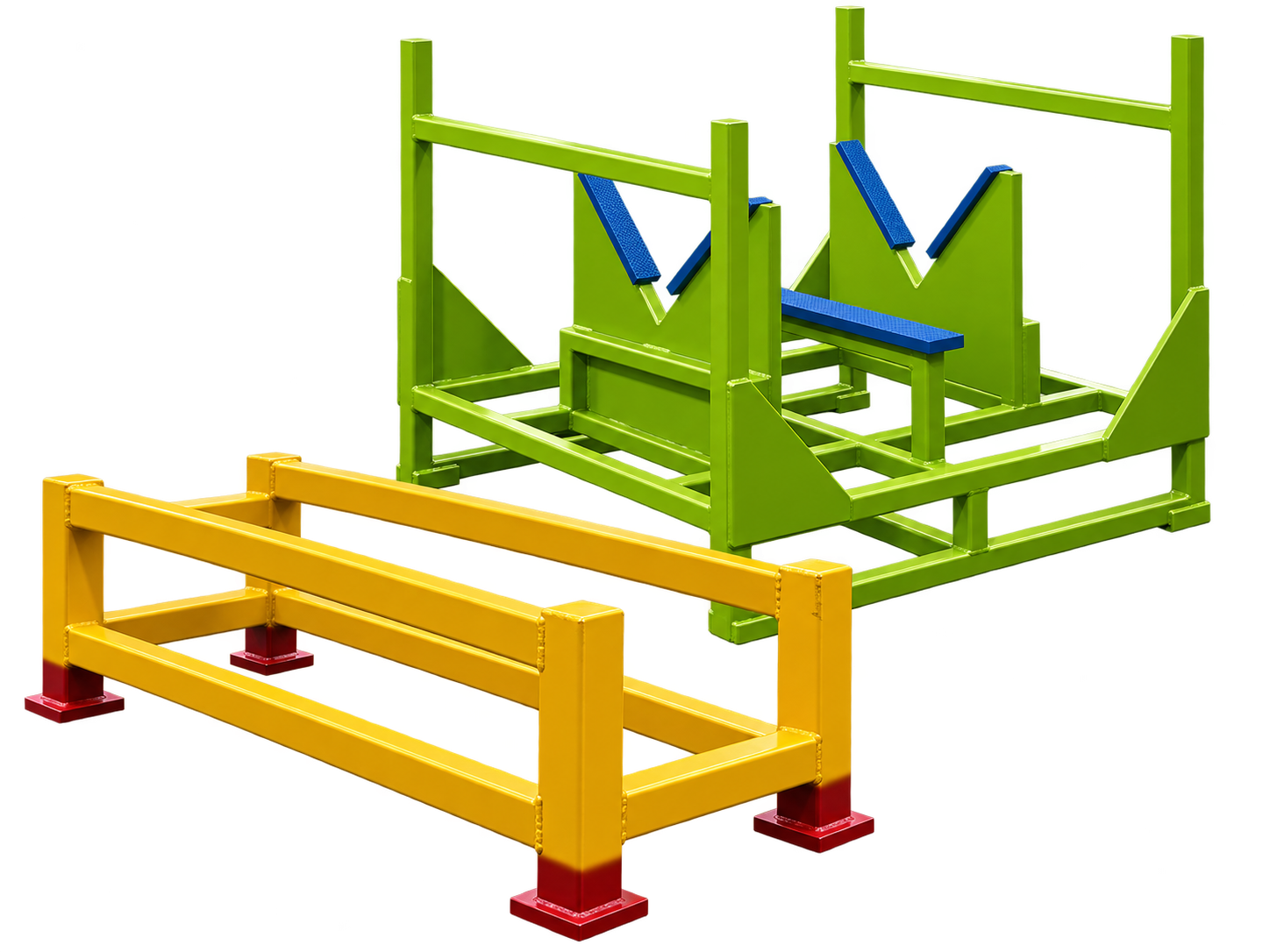 Heavy-Duty Steel Support Rack & Pallet